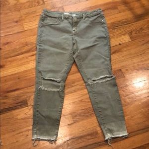 Mossimo Olive Green Mid-Rise Jegging
